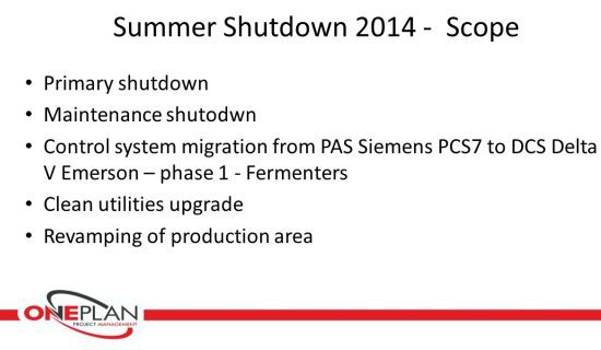 Novartis Vaccines – Summer and Winter Shutdown